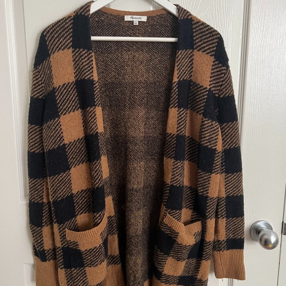 Madewell Women's Mid Length Plaid Cardigan Size XXS (US)